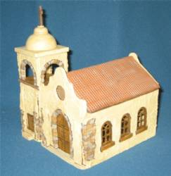 Stucco Church with Bell Tower